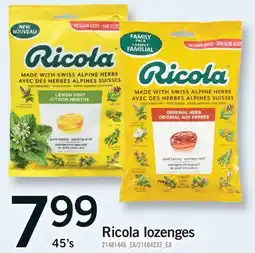 Fortinos RICOLA LOZENGES, 45'S offer