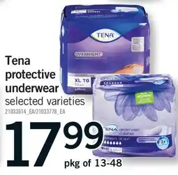 Fortinos TENA PROTECTIVE UNDERWEAR, PKG OF 13-48 offer