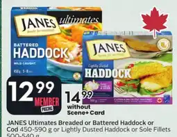 Sobeys Ultimates Breaded or Battered Haddock or Cod offer