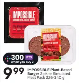 Sobeys Plant-Based Burger offer