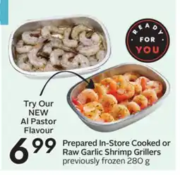 Sobeys Prepared In-Store Cooked or Raw Garlic Shrimp Grillers offer
