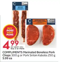 Sobeys COMPLIMENTS Marinated Boneless Pork Chops offer