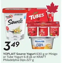 Sobeys Source Yogurt offer