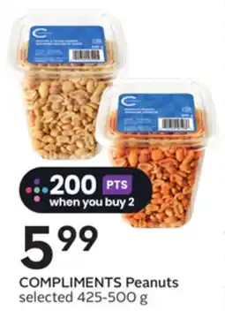 Sobeys COMPLIMENTS Peanuts offer