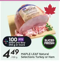 Sobeys Natural Selections Turkey or Ham offer