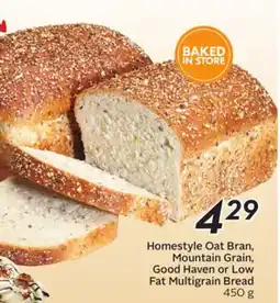 Sobeys Homestyle Oat Bran, Mountain Grain, Good Haven or Low Fat Multigrain Bread offer