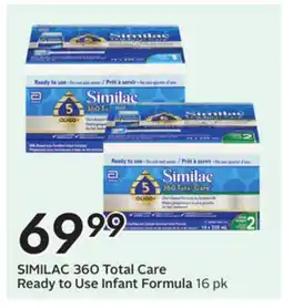 Sobeys 360 Total Care Ready to Use Infant Formula offer