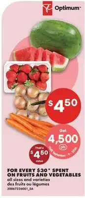 No Frills FRUITS AND VEGETABLES offer
