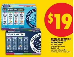 No Frills COTTAGE SPRINGS VODKA BASED BEVERAGES, 5% ABV, cans offer