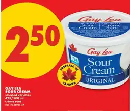 No Frills GAY LEA SOUR CREAM, 425/500 mL offer