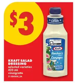 No Frills KRAFT SALAD DRESSING offer