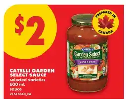 No Frills CATELLI GARDEN SELECT SAUCE offer