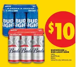 No Frills BUDWEISER or BUD LIGHT BEER offer
