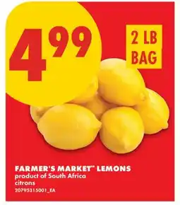 No Frills FARMER'S MARKET LEMONS, 2 LB BAG offer