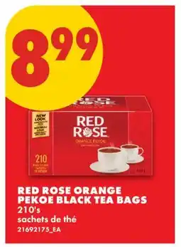 No Frills RED ROSE ORANGE PEKOE BLACK TEA BAGS, 210's offer