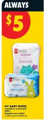 No Frills PC BABY WIPES, 300's offer