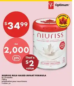 No Frills NIURISS MILK-BASED INFANT FORMULA offer