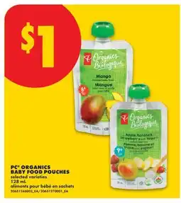 No Frills PC ORGANICS BABY FOOD POUCHES offer