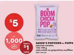No Frills ANGIE'S POPCORN or PUFFS offer