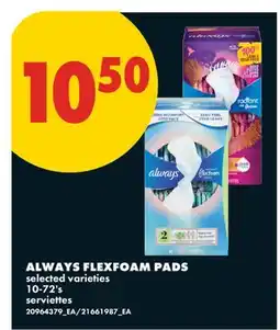 No Frills ALWAYS FLEXFOAM PADS, 10-72's offer