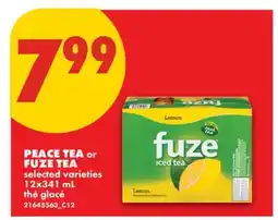 No Frills PEACE TEA OR FUZE TEA offer