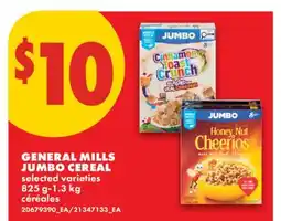 No Frills GENERAL MILLS JUMBO CEREAL, 825 g-1.3 kg offer