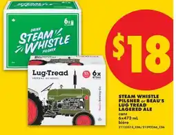 No Frills STEAM WHISTLE PILSNER OR BEAU'S LUG-TREAD LAGERED ALE offer