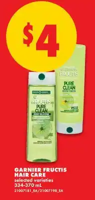 No Frills GARNIER FRUCTIS HAIR CARE offer