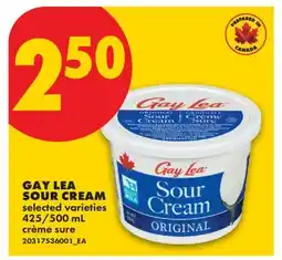 No Frills GAY LEA SOUR CREAM, 425/500 ML offer