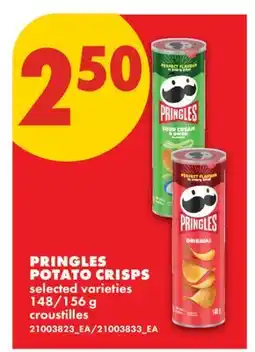 No Frills PRINGLES POTATO CRISPS, 148/156 g offer