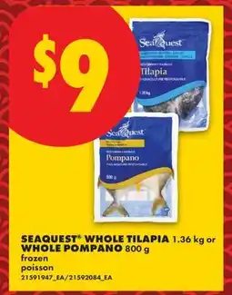 No Frills SEAQUEST WHOLE TILAPIA, 1.36 KG OR WHOLE POMPANO, 800 G offer