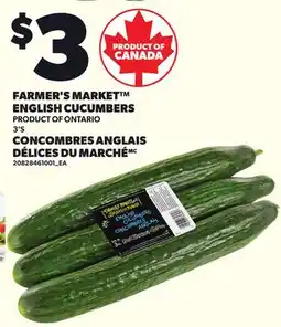 Independent Grocer FARMER'S MARKET ENGLISH CUCUMBERS 3'S offer