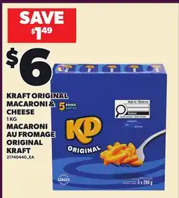 Independent Grocer KRAFT ORIGINAL MACARONI & CHEESE offer