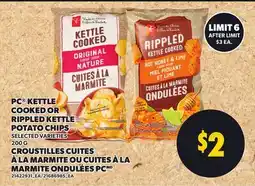 Independent Grocer PC KETTLE COOKED OR RIPPLED KETTLE POTATO CHIPS offer