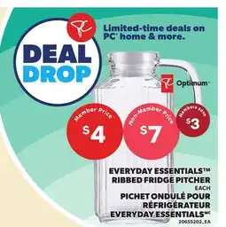 Independent Grocer EVERYDAY ESSENTIALS RIBBED FRIDGE PITCHER offer
