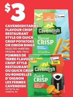 Independent Grocer CAVENDISH FARMS FLAVOUR CRISP, RESTAURANT STYLE OR QUICK CRISP POTATOES OR ONION RINGS offer