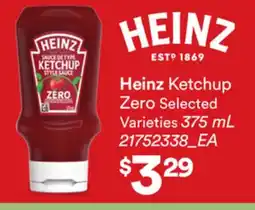 Loblaws HEINZ KETCHUP ZERO offer