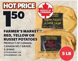 Loblaws FARMER'S MARKET RED, YELLOW OR RUSSET POTATOES, 5 LB BAG offer