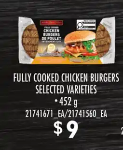 Loblaws FULLY COOKED CHICKEN BURGERS offer