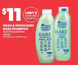 Loblaws HEAD & SHOULDERS BARE SHAMPOO offer