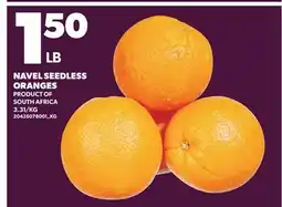 Loblaws NAVEL SEEDLESS ORANGES offer