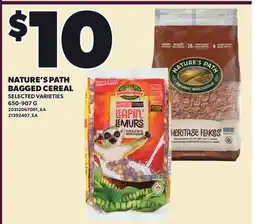 Loblaws NATURE'S PATH BAGGED CEREAL offer