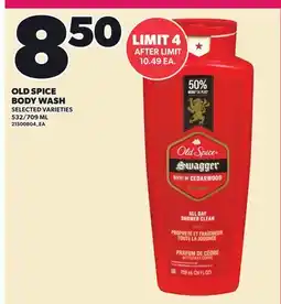Loblaws OLD SPICE BODY WASH, 532/709 ML offer