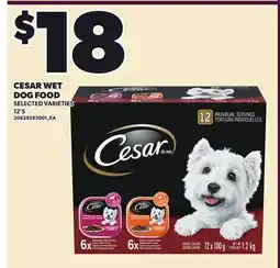 Loblaws CESAR WET DOG FOOD, 12'S offer