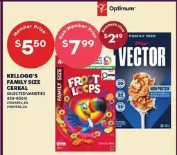 Loblaws KELLOGG'S FAMILY SIZE CEREAL offer