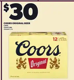 Loblaws COORS ORIGINAL BEER offer