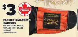 Loblaws FARMER'S MARKET CARROTS, 3 LB BAG offer
