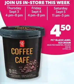 Loblaws PC BLACK LABEL ICE CREAM offer