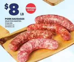 Loblaws PORK SAUSAGES offer