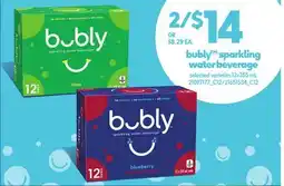 Loblaws BUBLY SPARKLING WATER BEVERAGE offer
